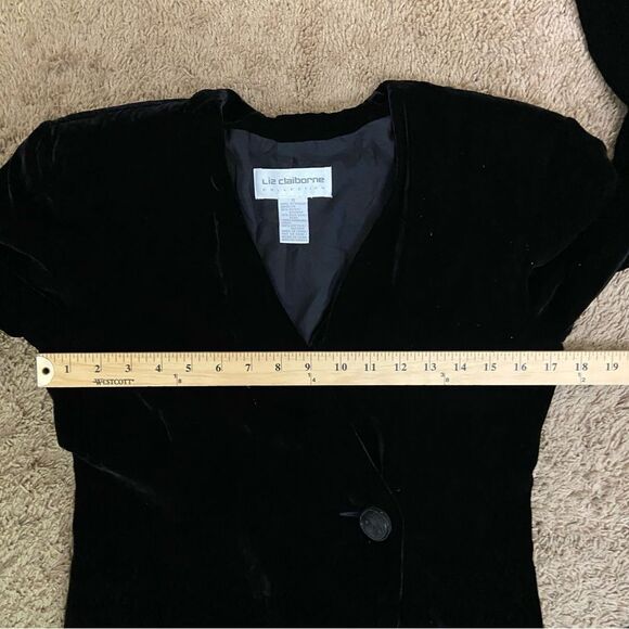 Liz Claiborne Silk Blend Velvet Long Sleeve Mini Wrap Dress size 8 Party Events - Picture 4 of 12